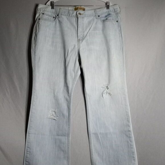 Old Navy Low waist Boy-Cut Distressed Light Wash Denim Women's Jeans Size 20 - Picture 1 of 9